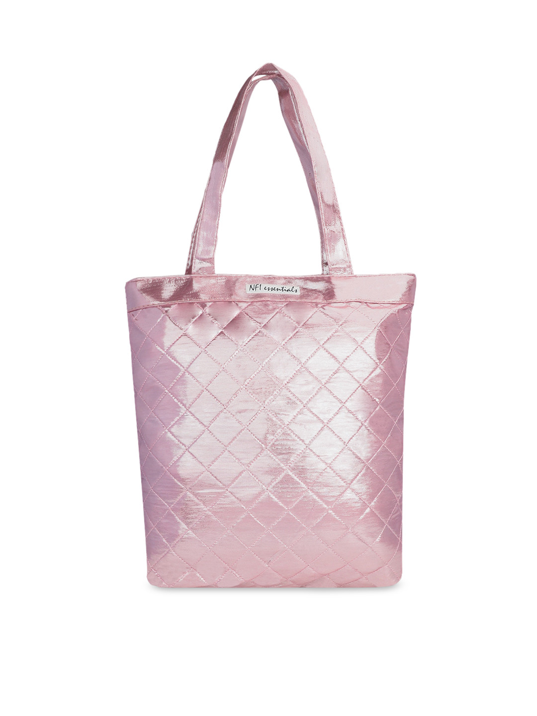 NFI essentials Pink Quilted Shopper Tote Bag