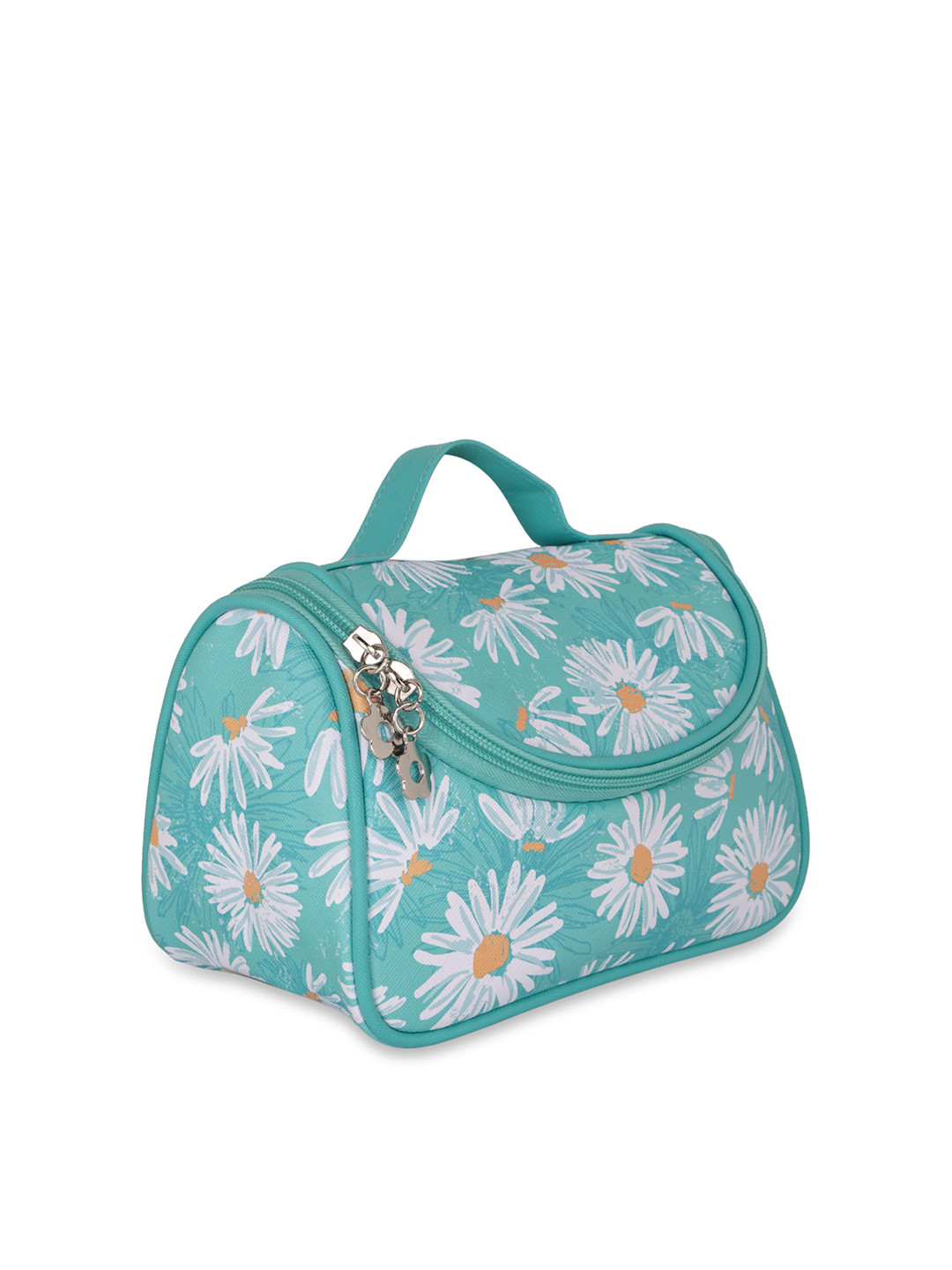 NFI essentials Women Green & White Floral Printed Makeup Pouch