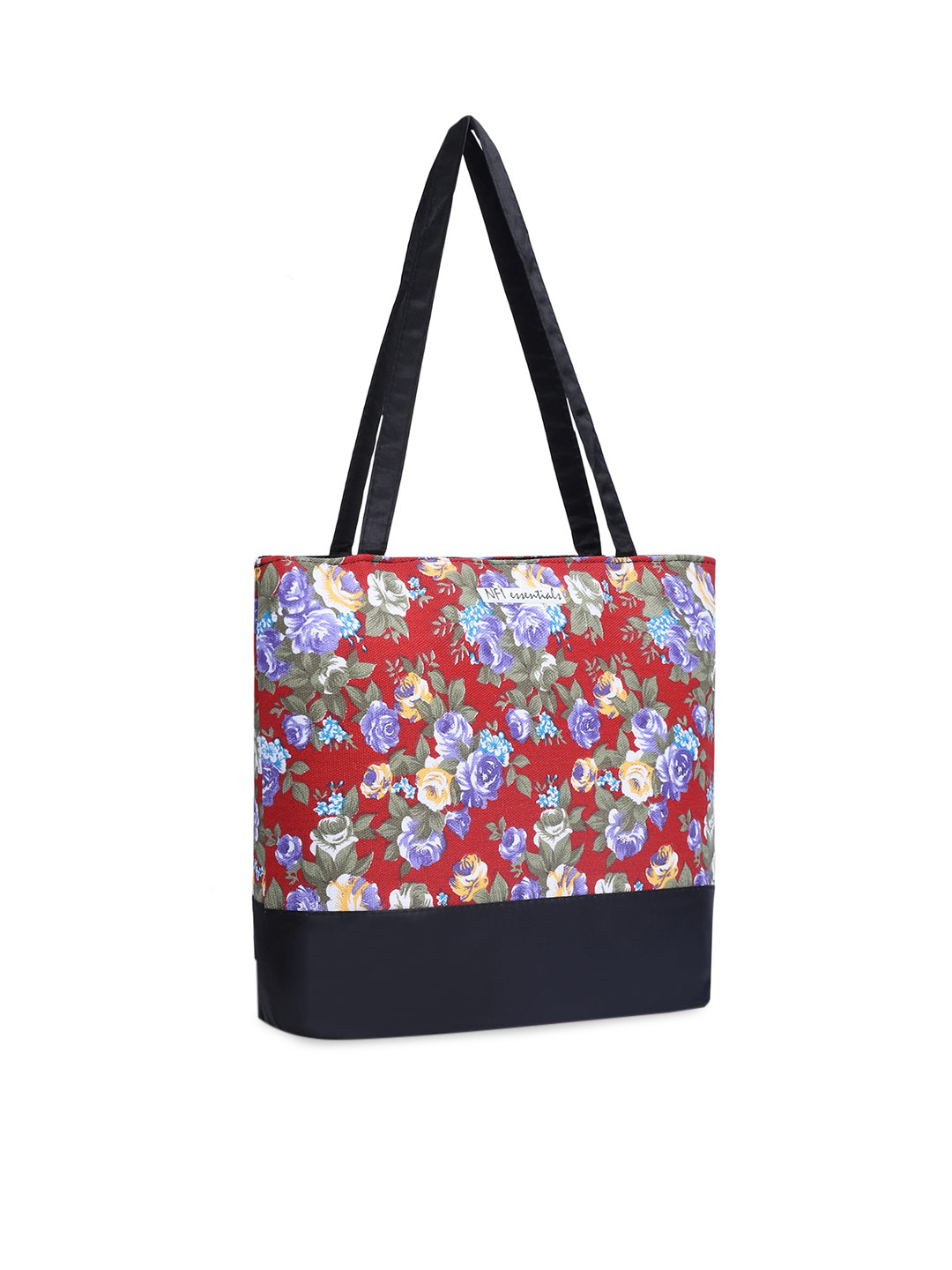 NFI essentials Red Floral Printed Shopping Bag