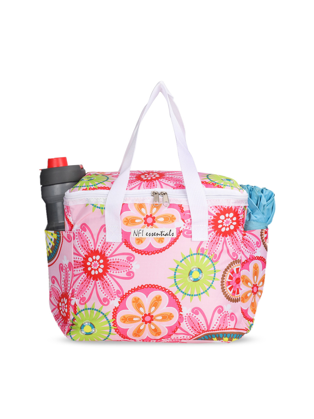 NFI essentials Women Pink & White Printed Thermal Portable Lunch Bag