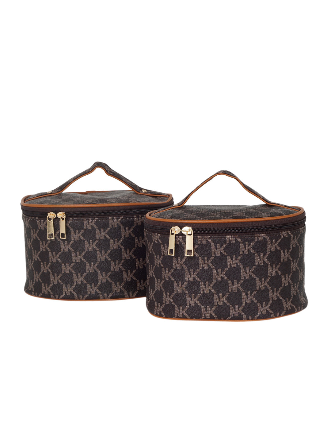 NFI essentials Brown & Black Set Of 2 Cosmetic Boxs