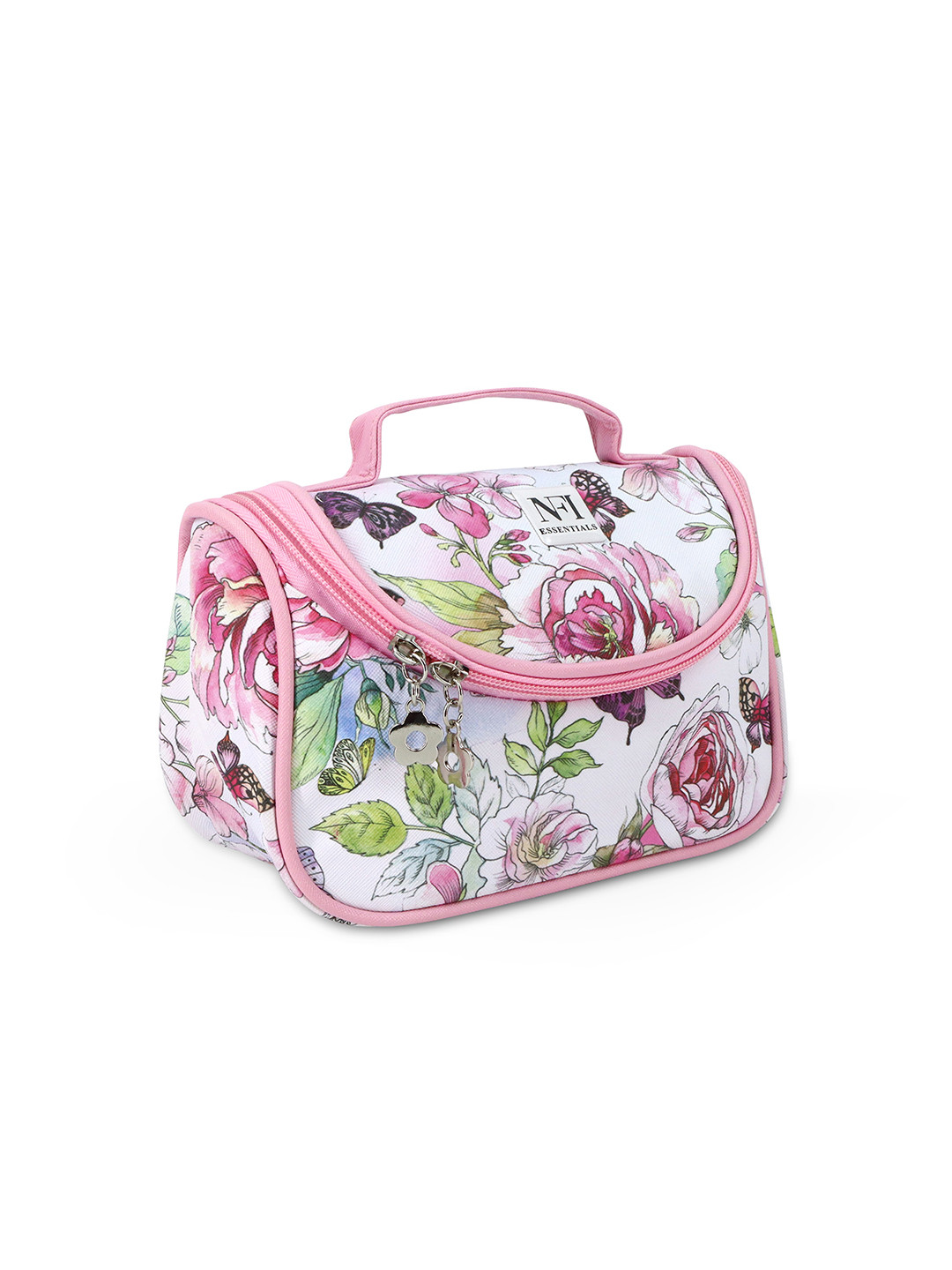 NFI essentials Women Cream Printed Portable Travel Pouch