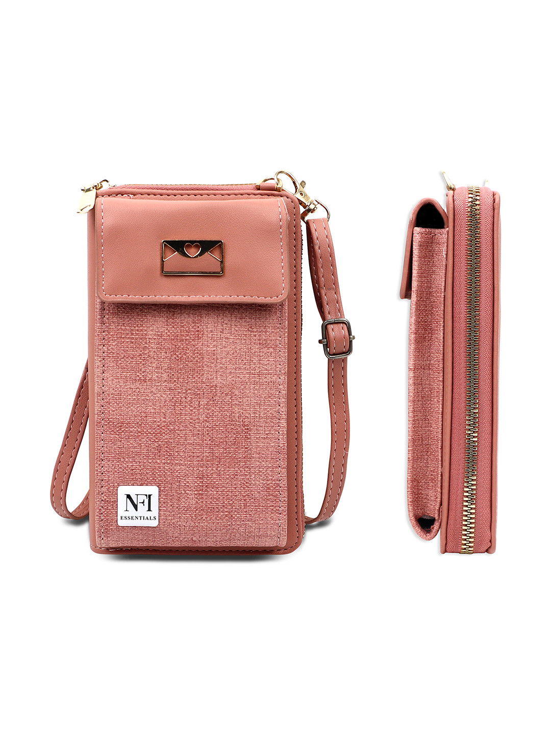 NFI essentials Pink Solid Hand Purse