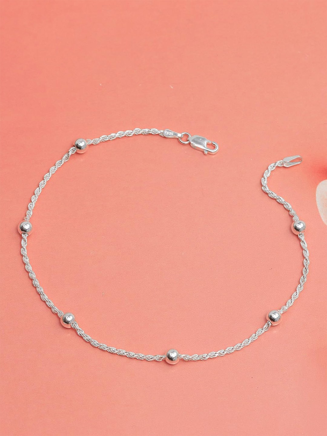 LeCalla Silver-Plated Chain Anklet