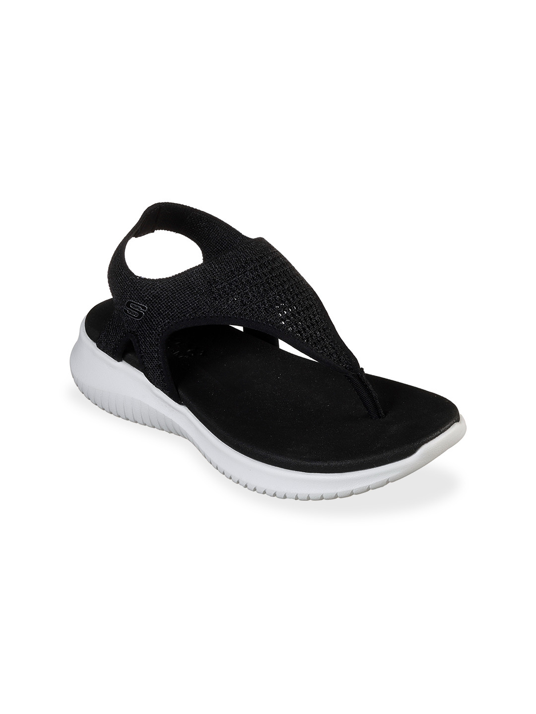 Skechers Women Black Open Toe Flats