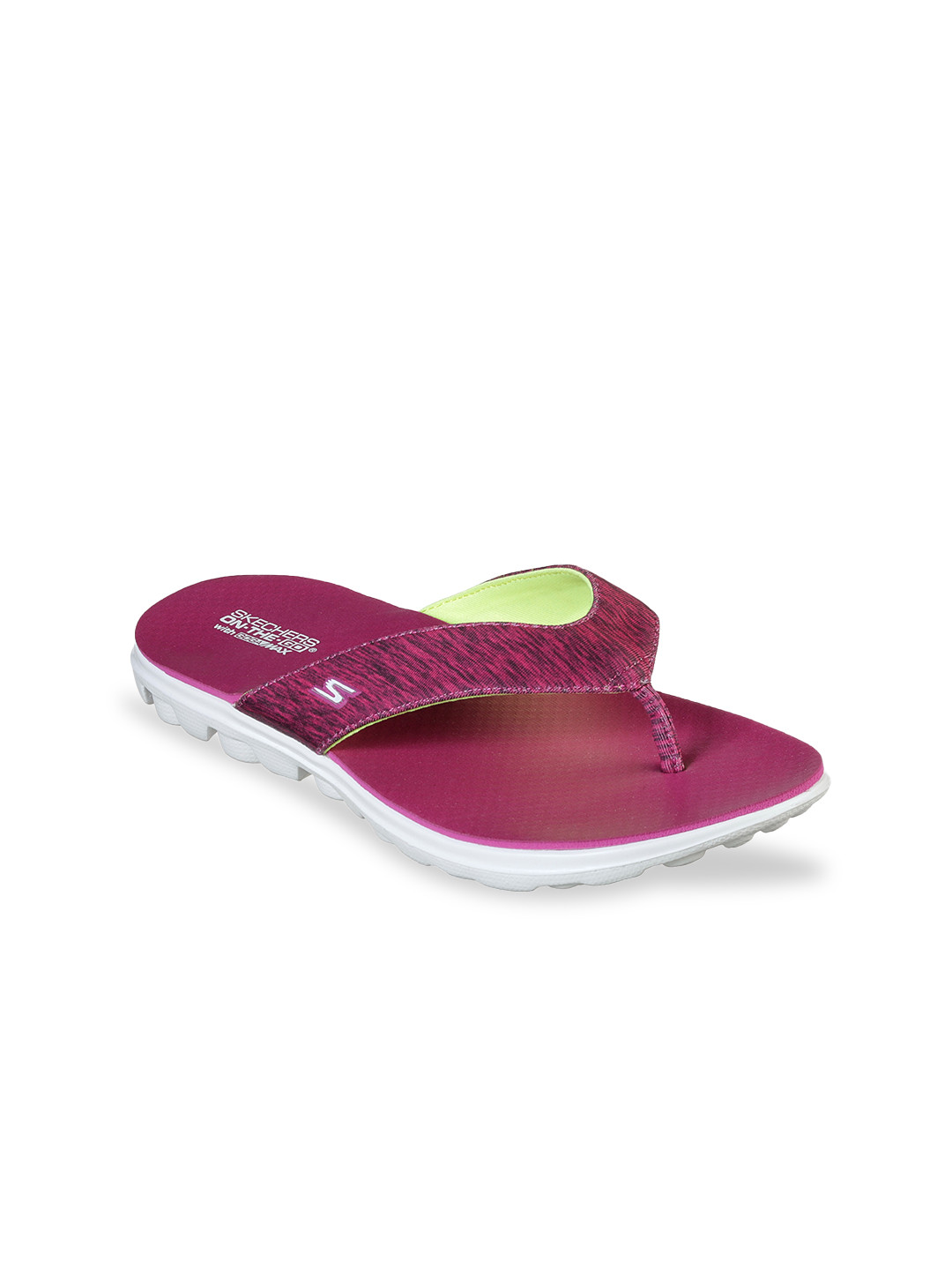 Skechers Pink & Green Thong Flip-Flops