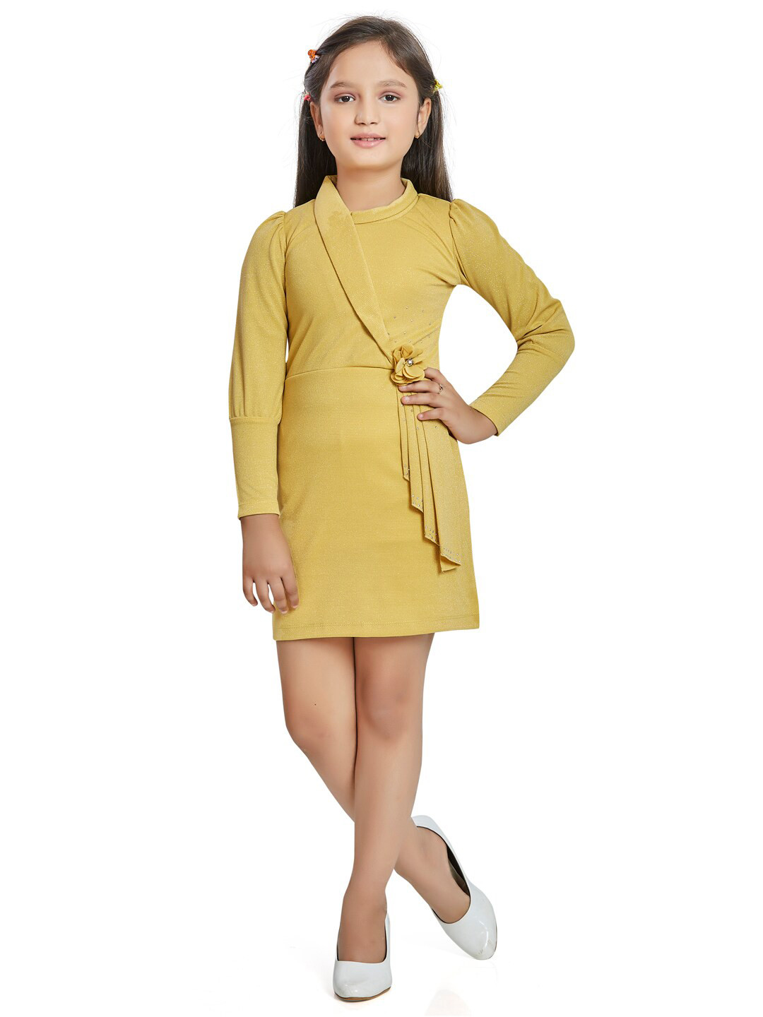 Peppermint Mustard Yellow Shirt Dress