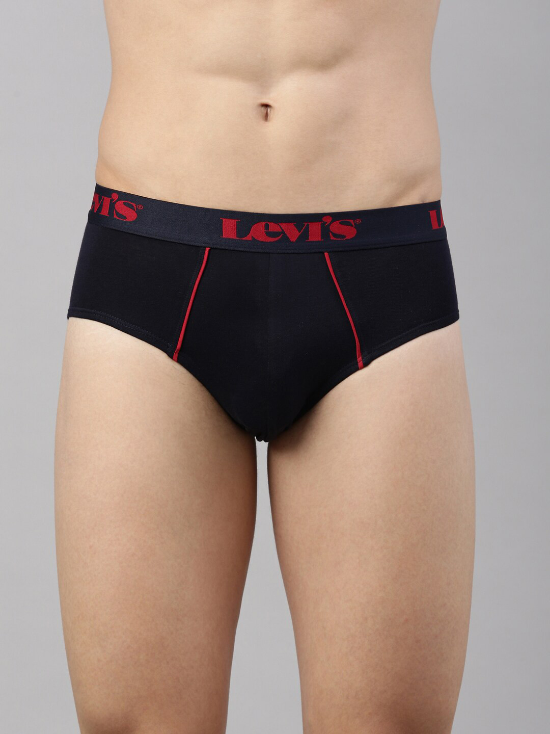 Levis Men Solid Pure Cotton Brief with Smartskin Technology