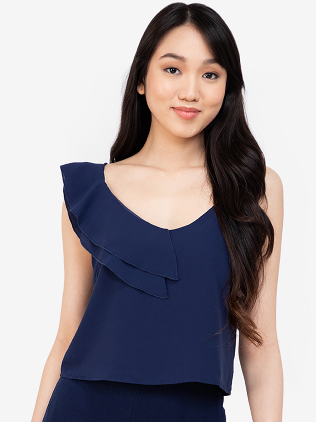 ZALORA BASICS Women Navy Blue Top