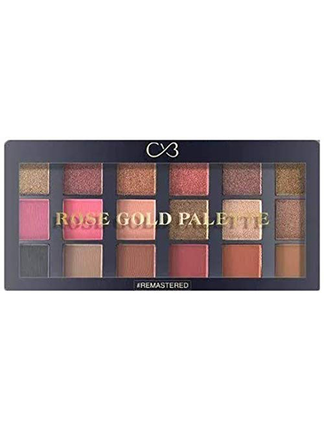 CVB 18 Color Eyeshadow 8 Buttery Mattes, 8 Metal Shadows, 1 Wet and Dry Lids, Talc-Free 24g