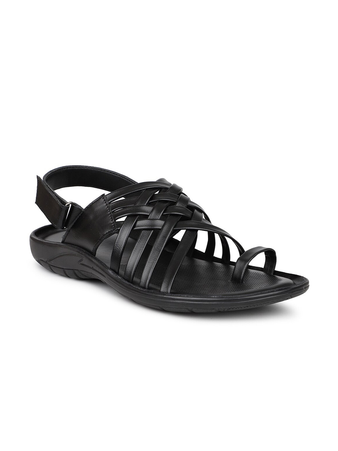 PRIVO by Inc.5 Men Black Shoe-Style Sandals