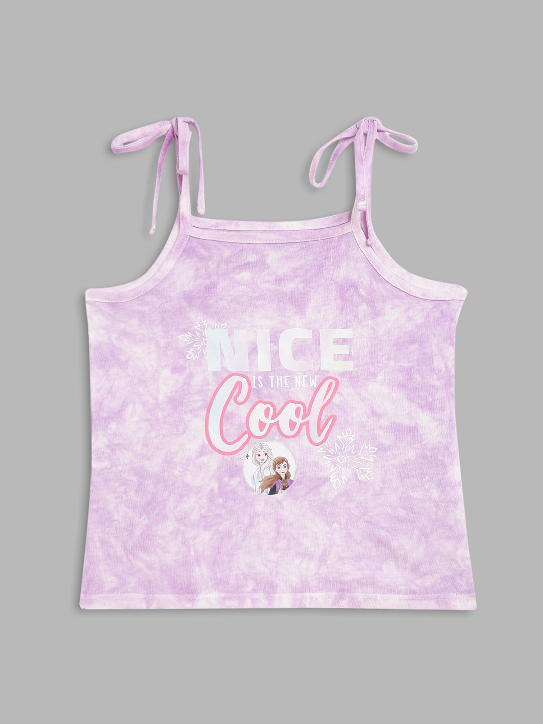 Blue Giraffe Girls Purple Elsa Tie and Dye T-shirt