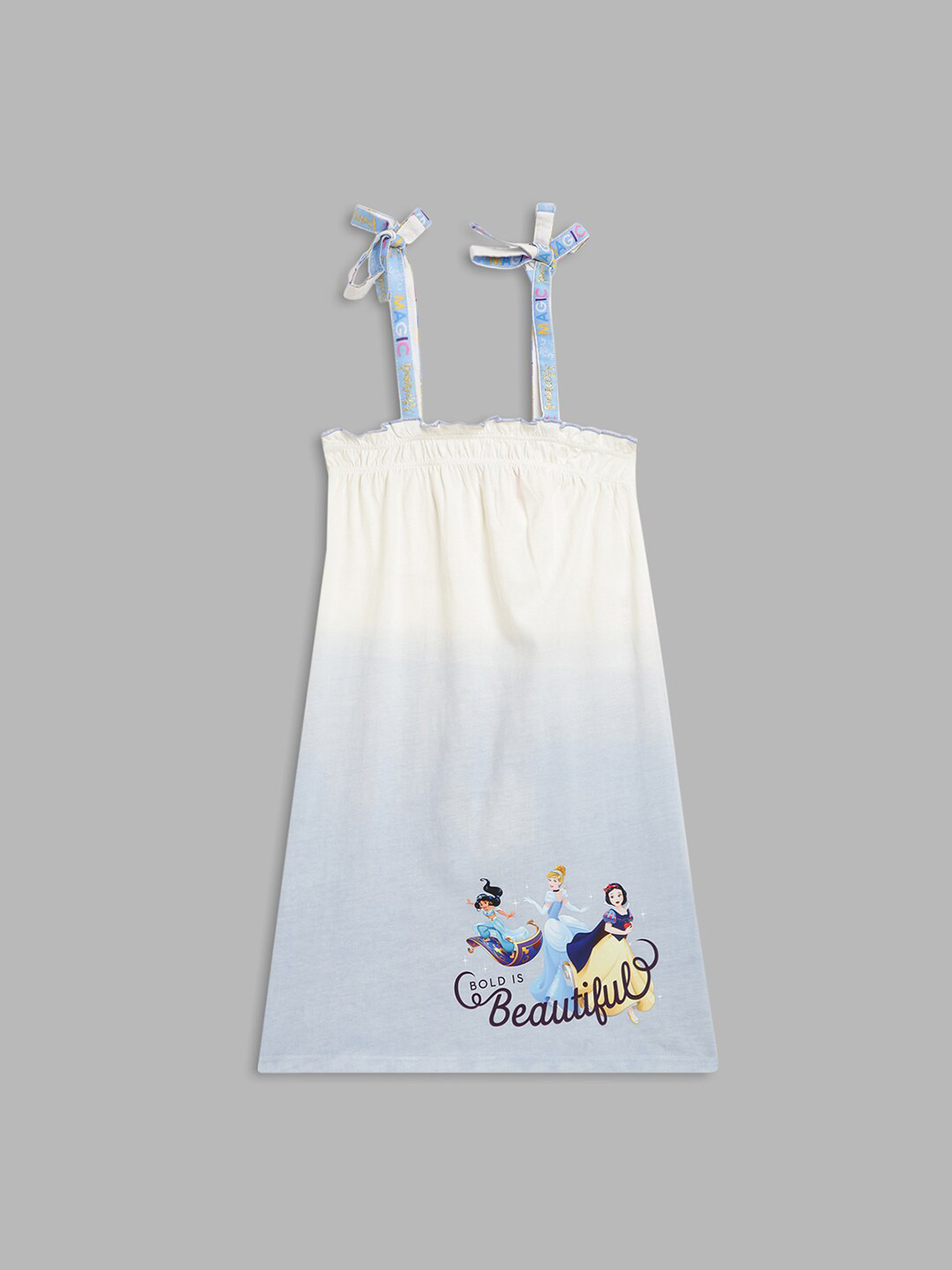 Blue Giraffe Girls Blue Printed Cotton Maxi Dress