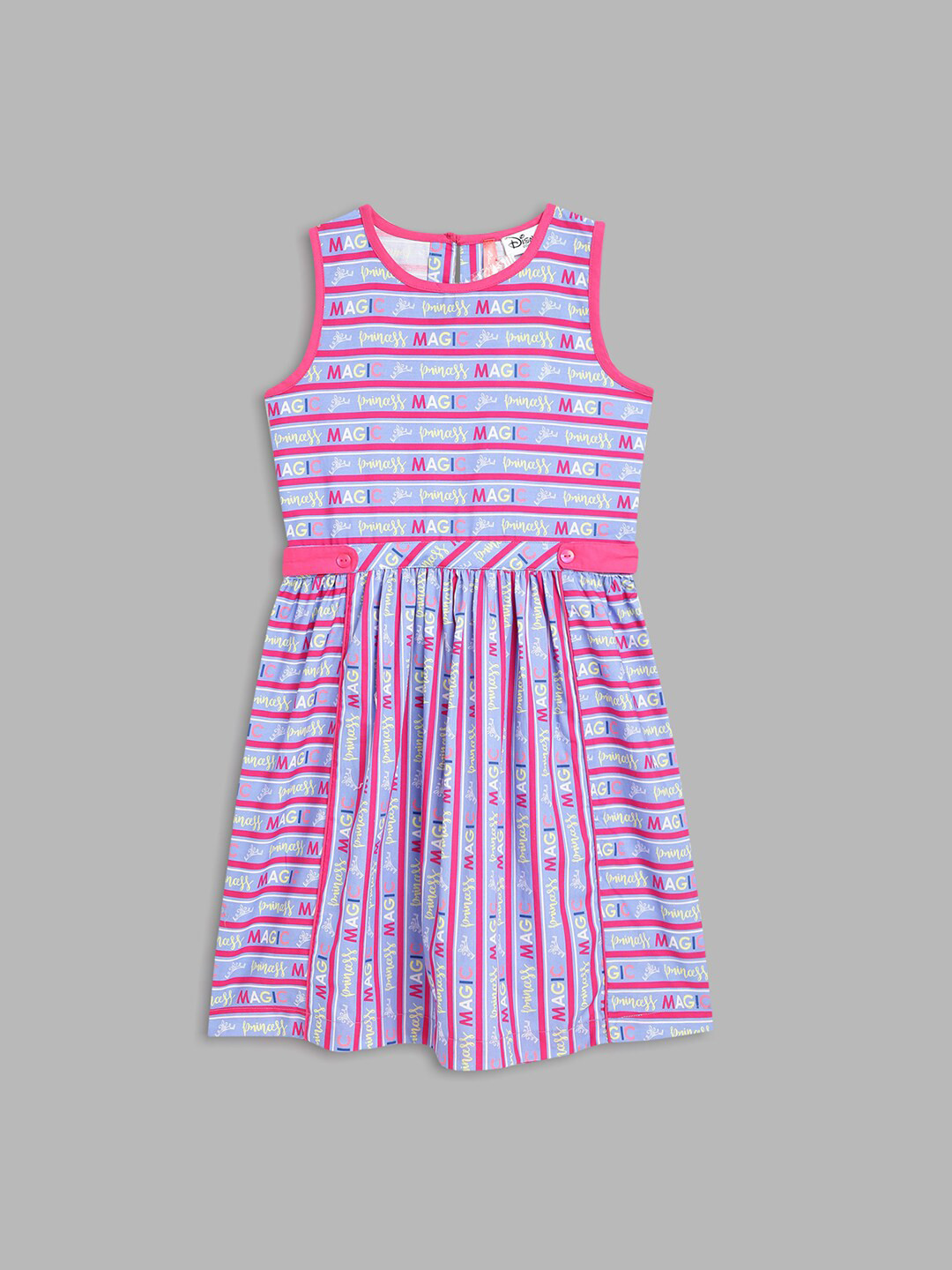 Blue Giraffe Violet & Pink Striped A-Line Dress