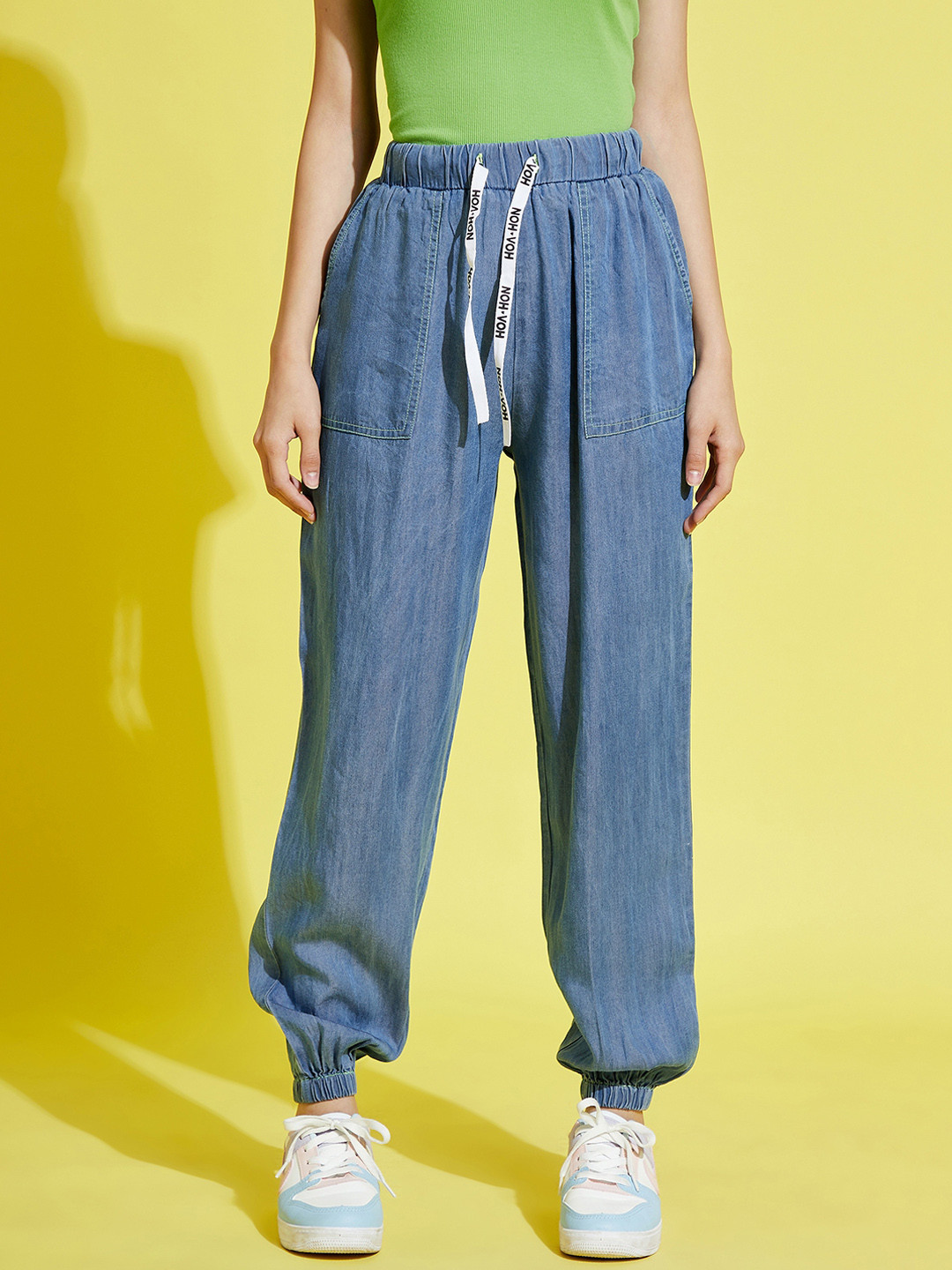 Noh.Voh - SASSAFRAS Kids Girls Blue Solid Joggers