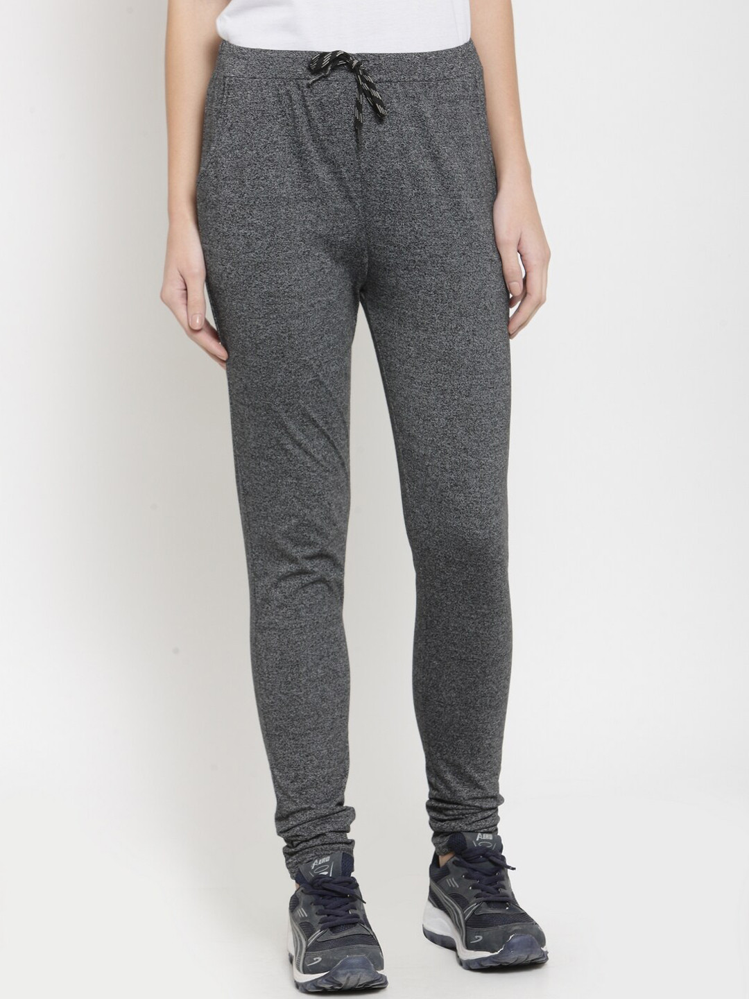 Boston Club Women Grey Solid Cotton Track Pant