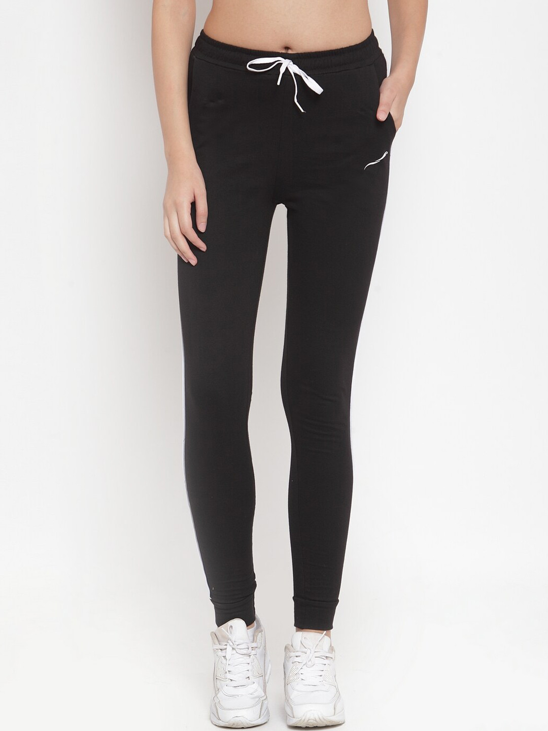 Boston Club Women Black Cotton Joggers