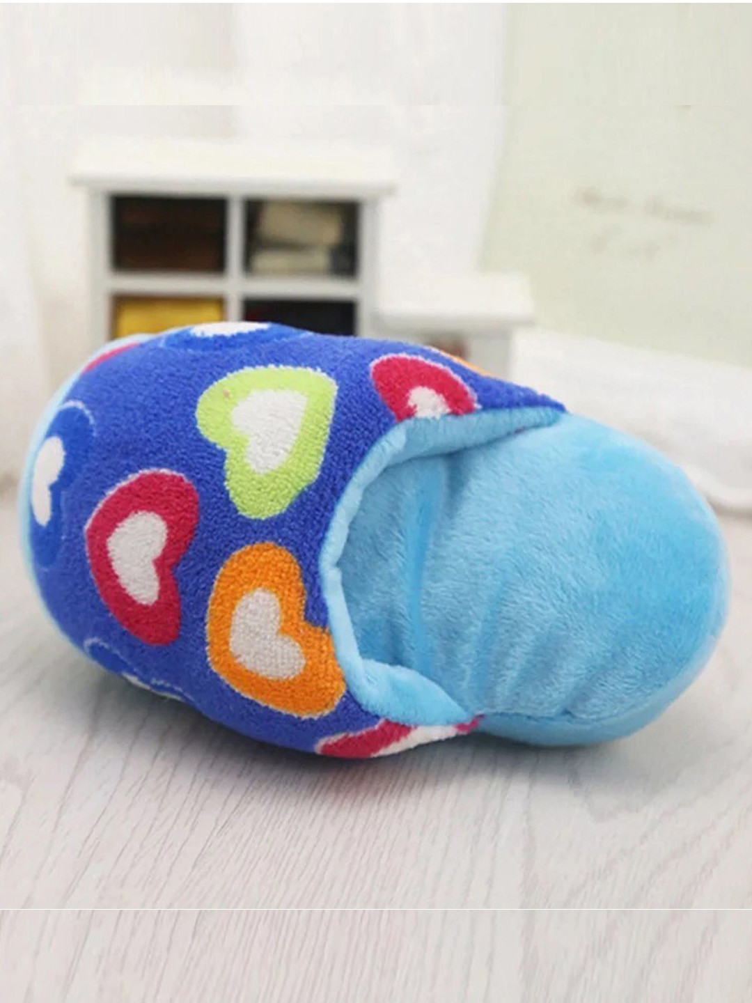 PAWCHIE Blue & Orange Squeak Chew Sound Stuffed Pet Toy