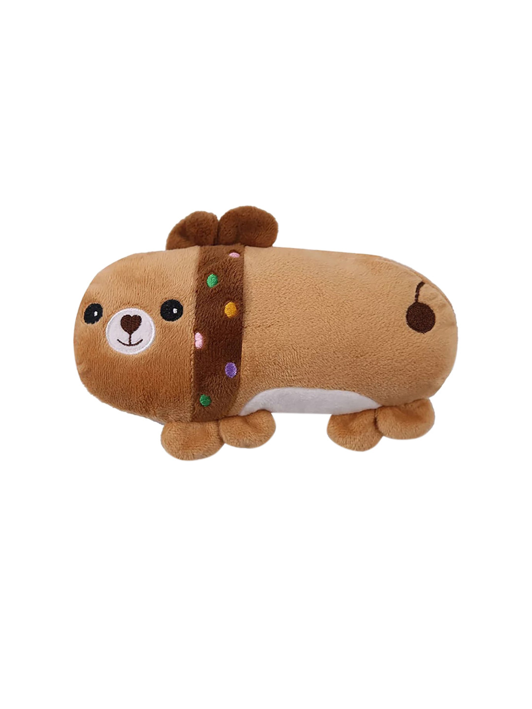 PAWCHIE Brown Cute Squeaky Plush Pet Toy