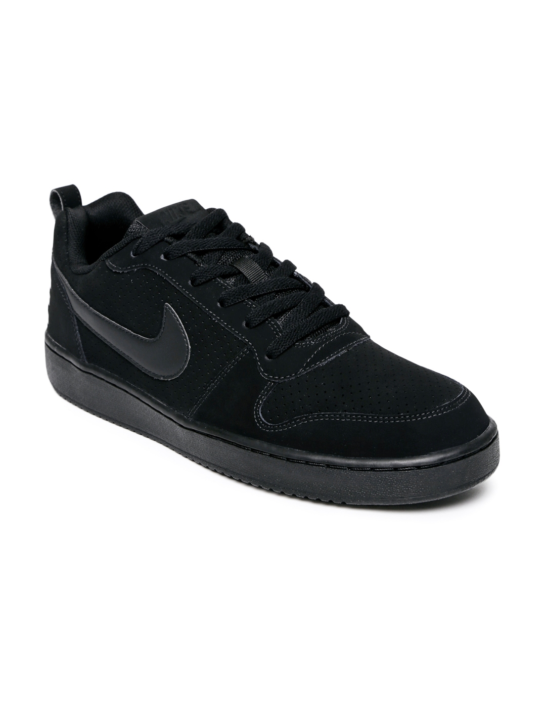 nike black court borough low sneakers