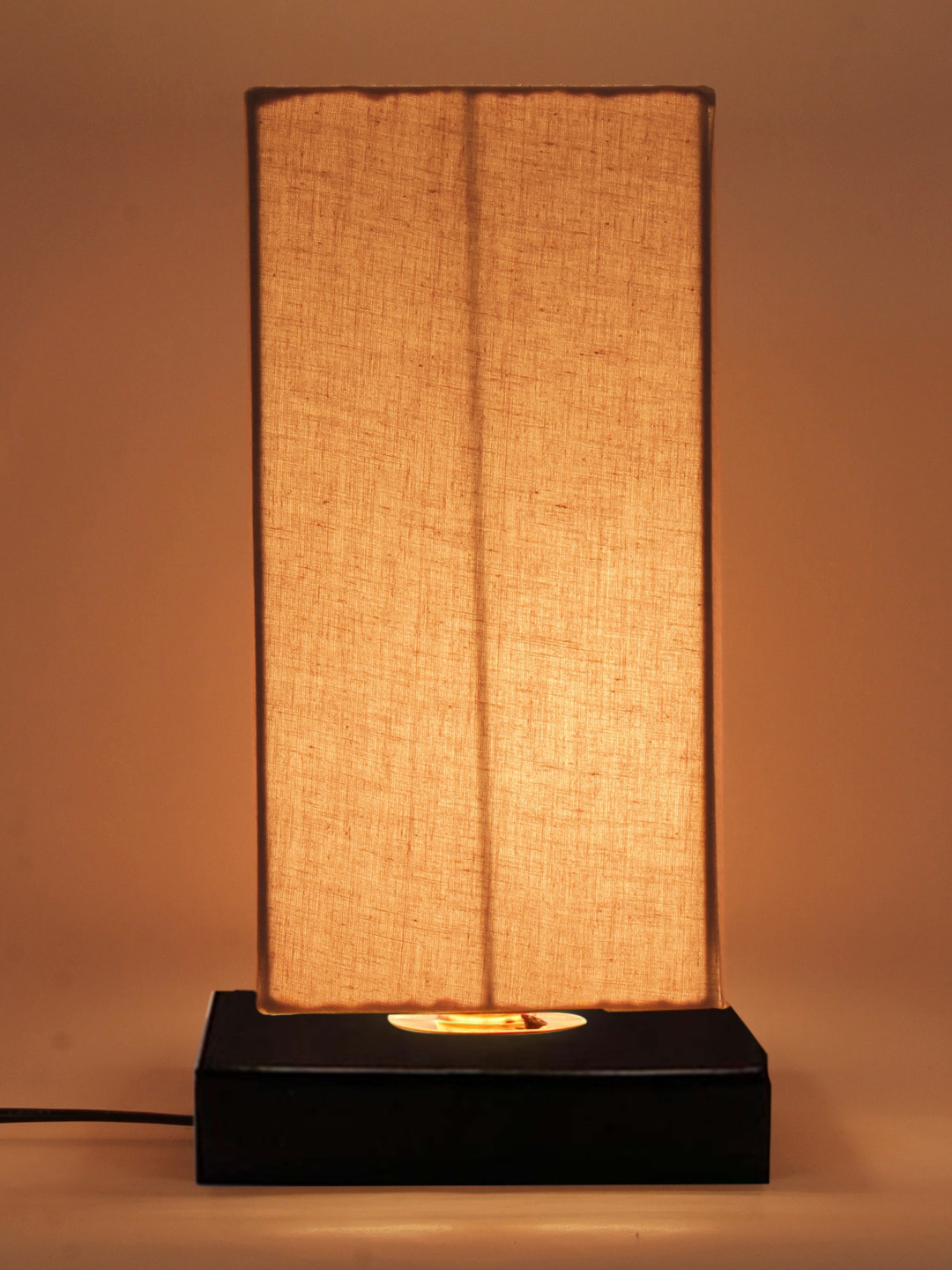 Devansh Grey Square Iron Lamp with Jute Shade