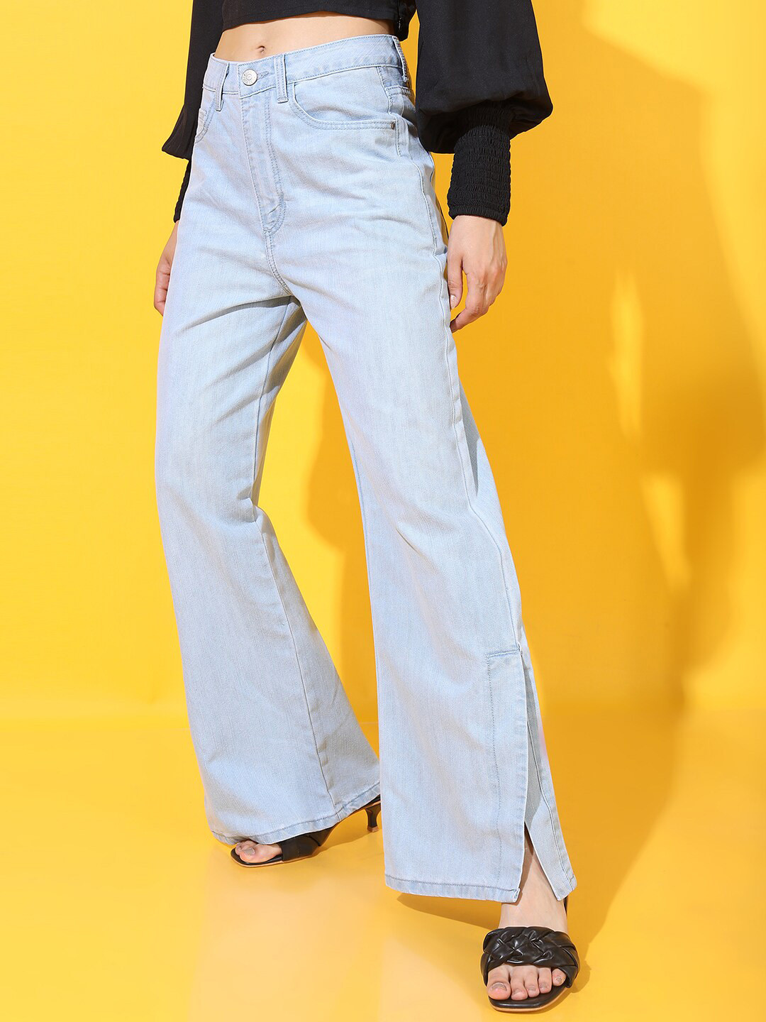 Tokyo Talkies Women Blue Wide Leg Jeans