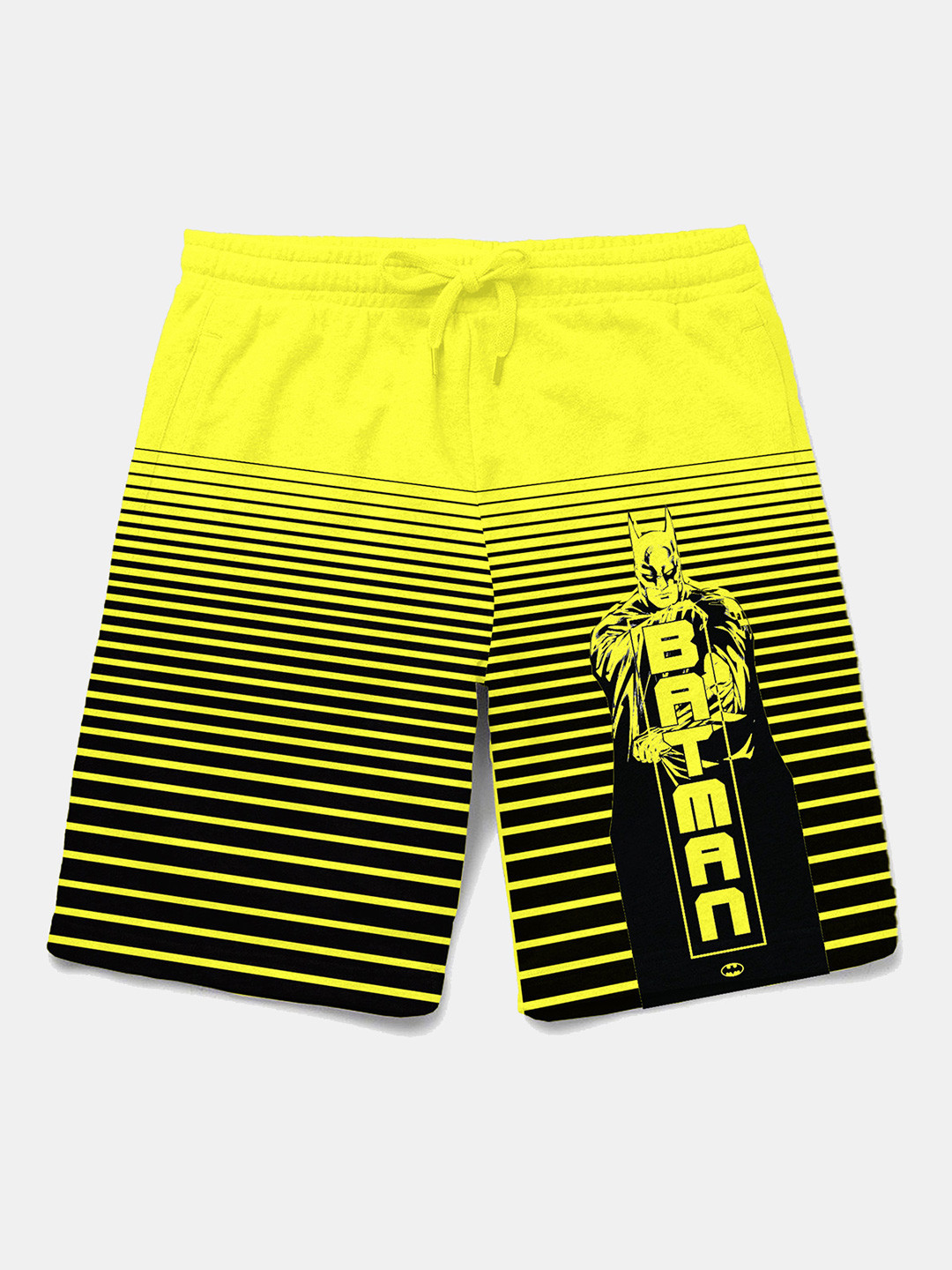 BONKIDS Boys Flurosecent Green Striped Shorts