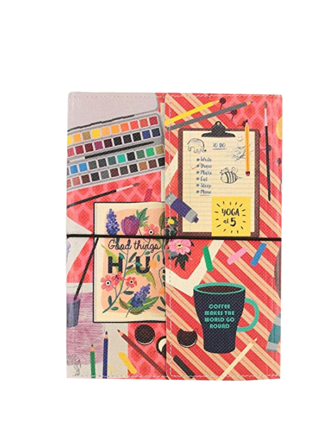 Chumbak Orange & Green Printed Note book