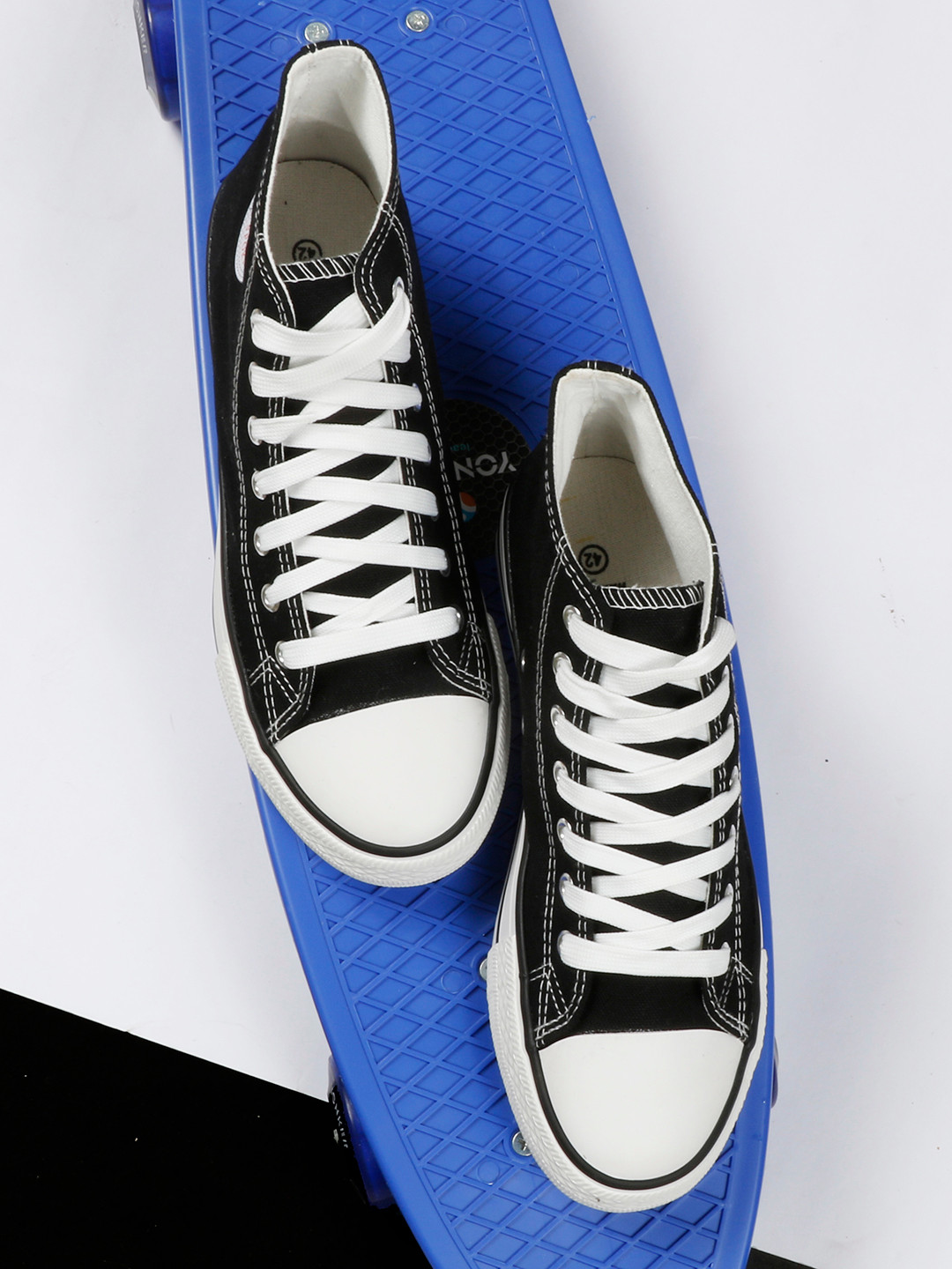 MOZAFIA Men Canvas Lace-up Casual High Top Sneakers