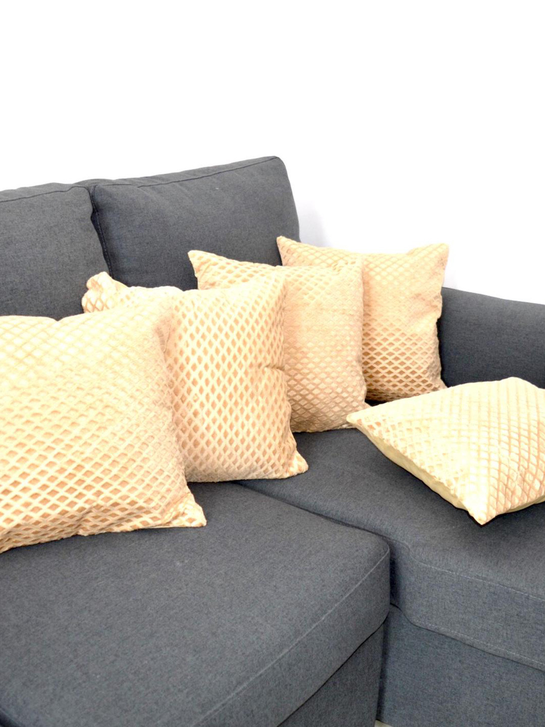 Tranquil square Set Of 5 Cotton Square Cushion Covers