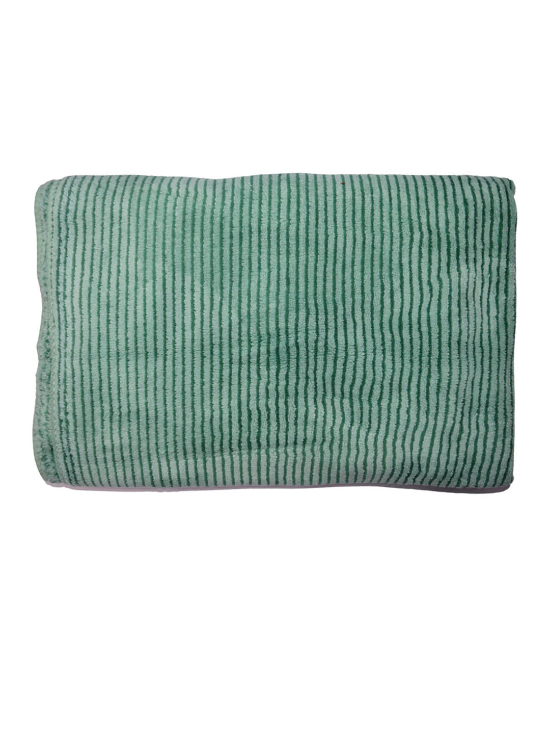 Tranquil square Green Striped 650 GSM Cotton Rectangular Bath Towels