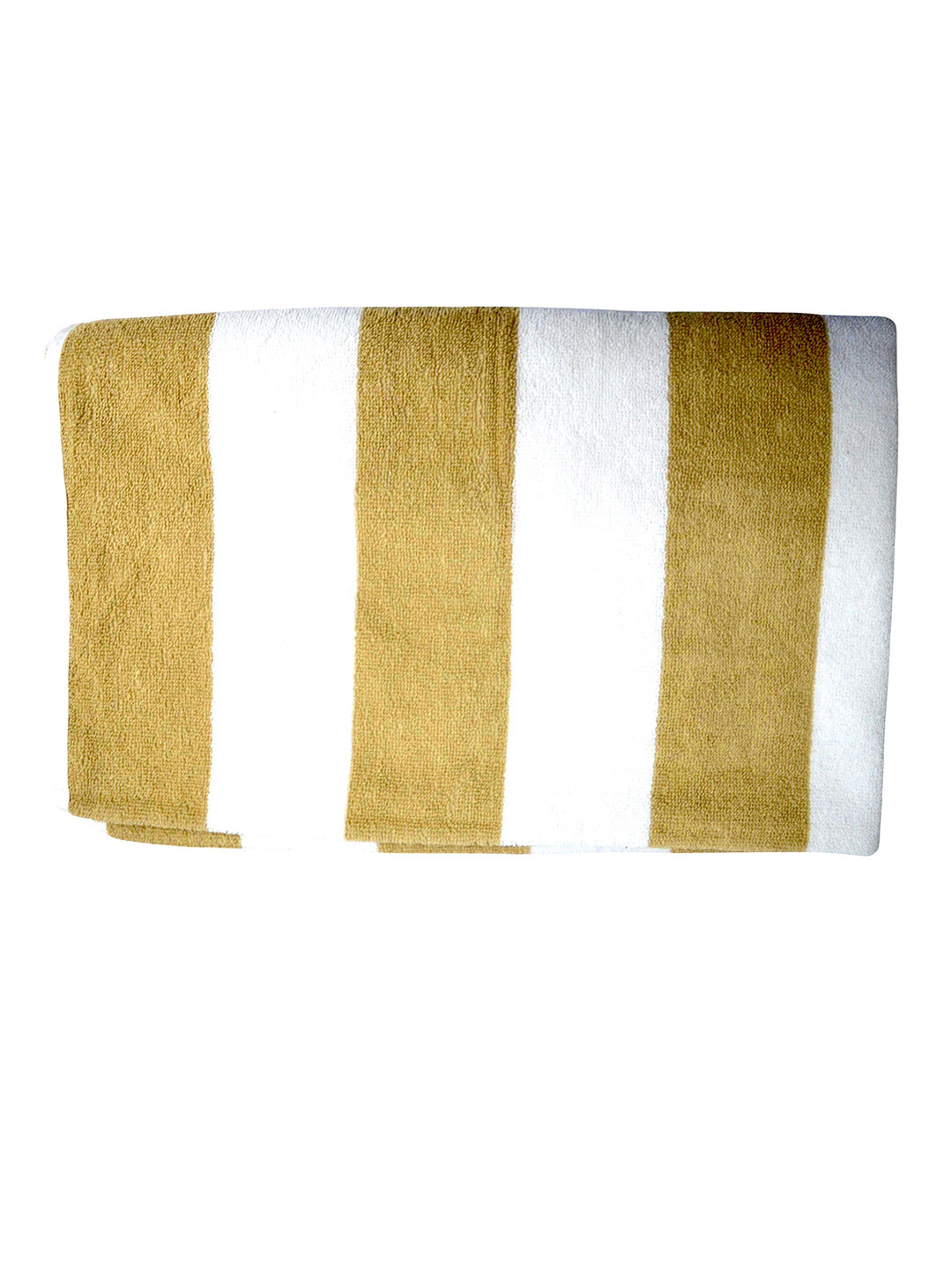 Tranquil square Light-Brown & White Striped 650 GSM Pure Cotton Bath Towel