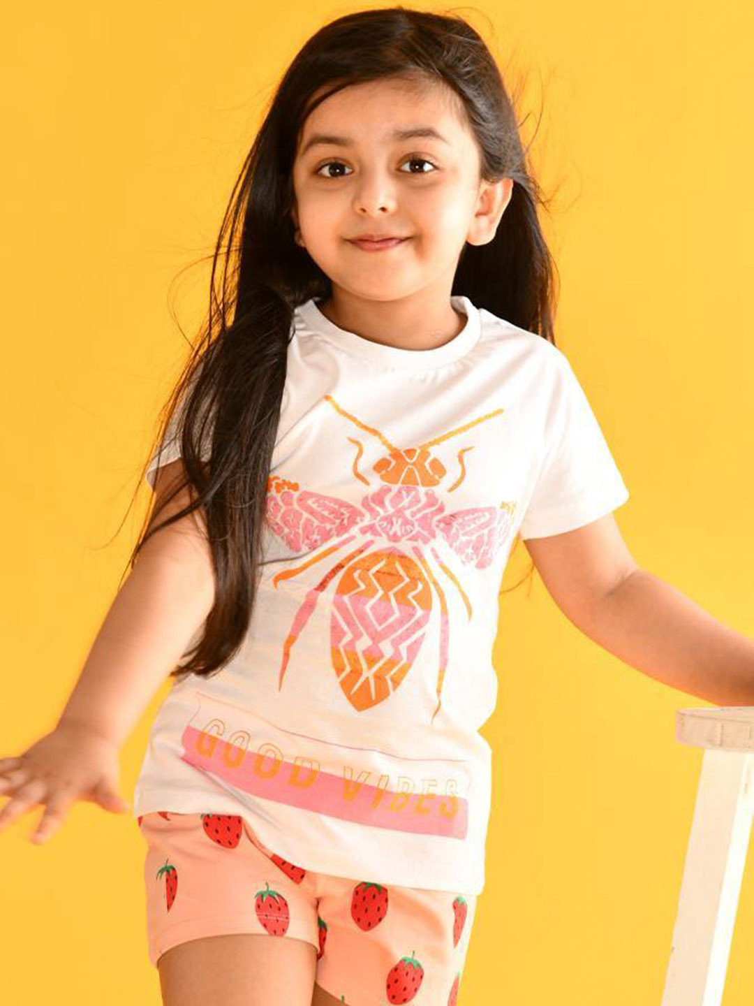 Anthrilo Girls Pink Cotton ???????Shorts