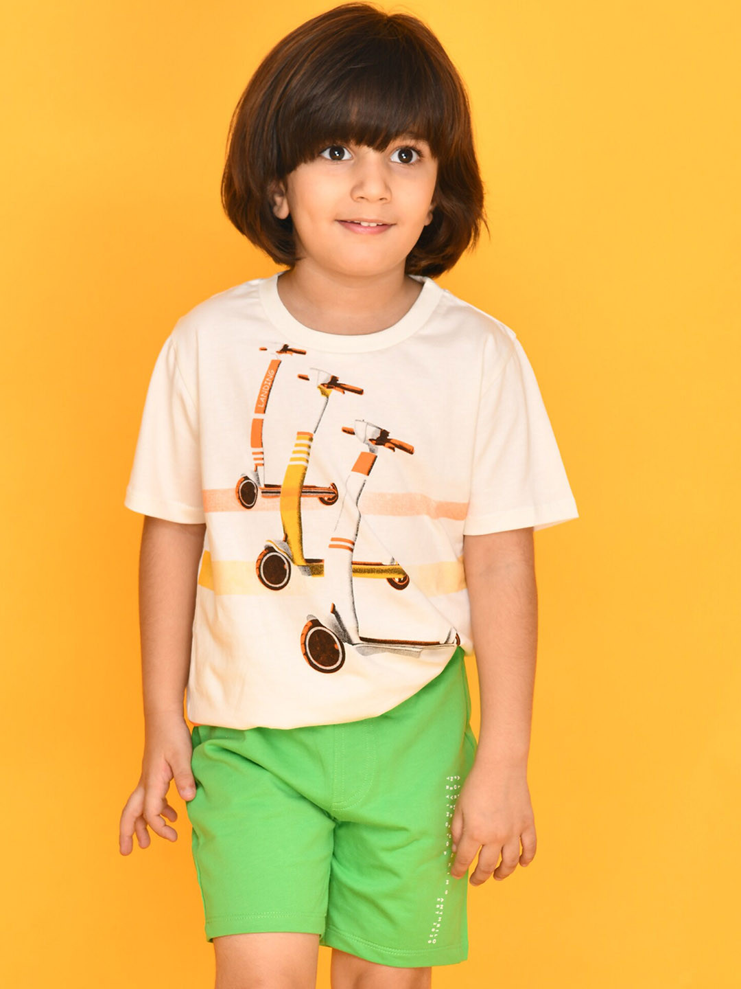 Anthrilo Boys Green Cotton ???????Shorts