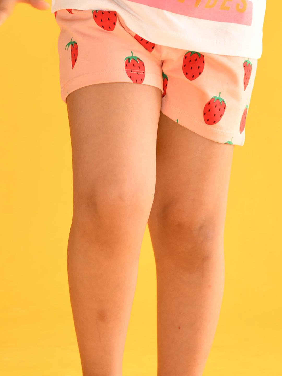 Anthrilo Girls Pink Cotton Shorts