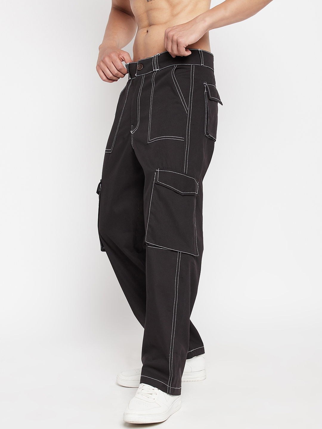 Trendy Solid Cargo Pants Men's Multi Flap Pocket Trousers - Temu-mncb.edu.vn