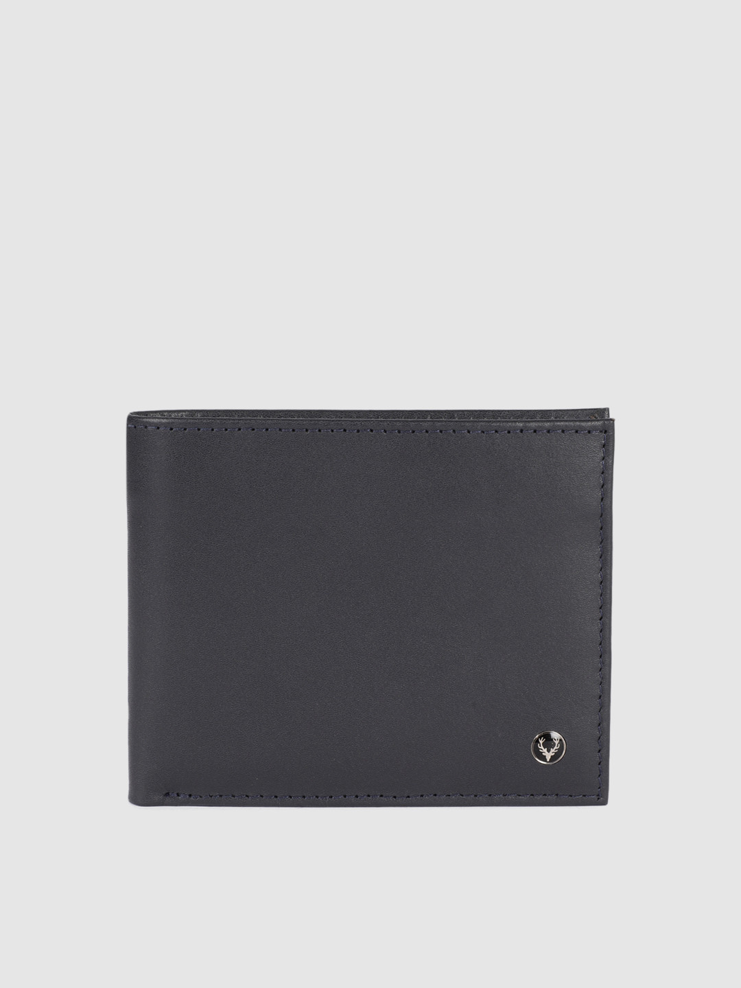 Allen Solly Men Navy Blue Leather Two Fold Wallet
