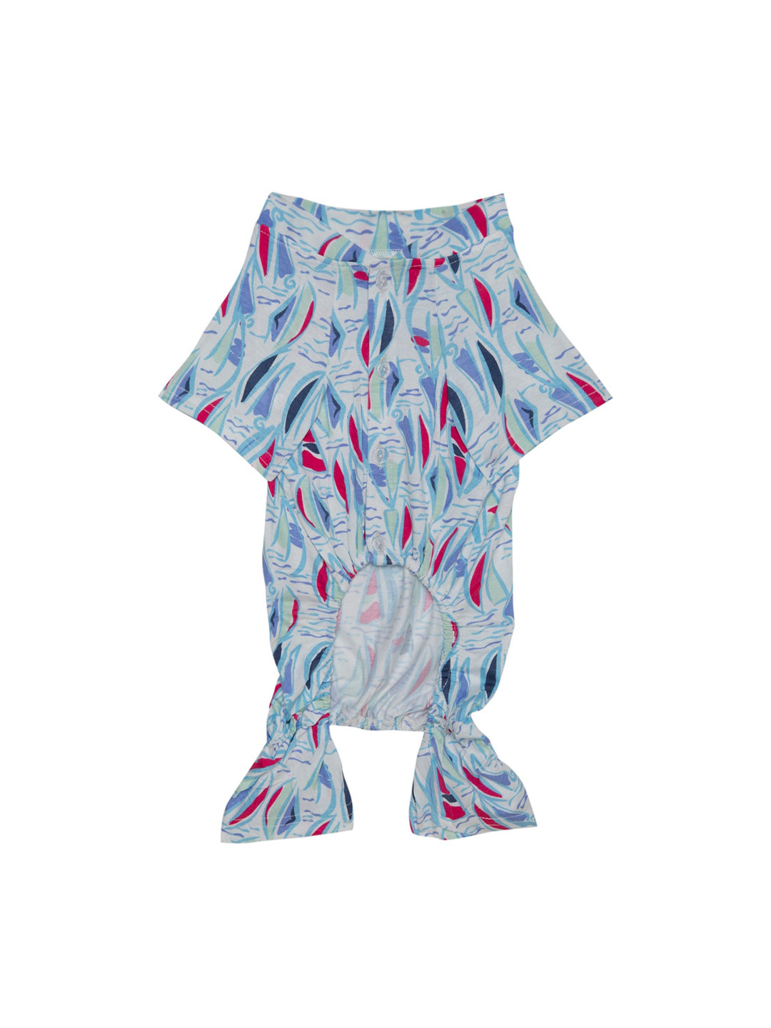 Lulala Blue & White Pure Cotton Dog Dress