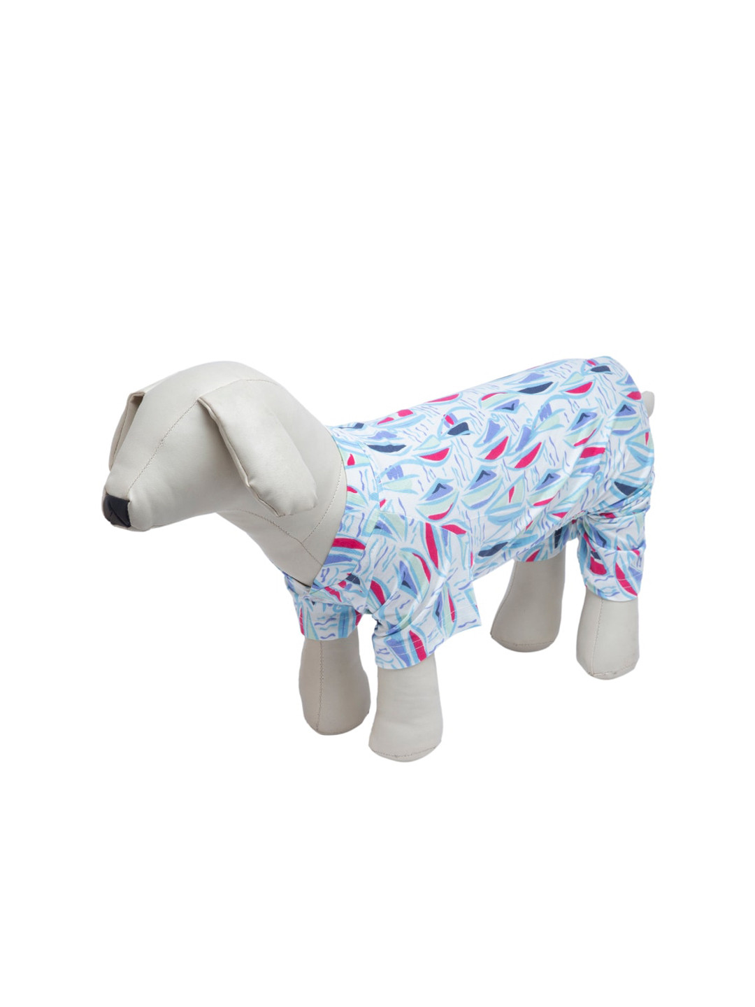 Lulala Blue & Pink Printed Jumpsuit Dog Dress