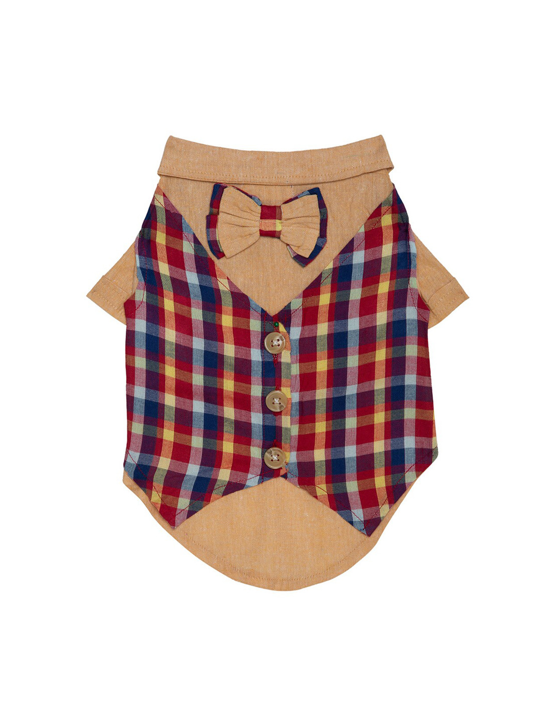 Lulala Brown & Red Printed  Dog Dress