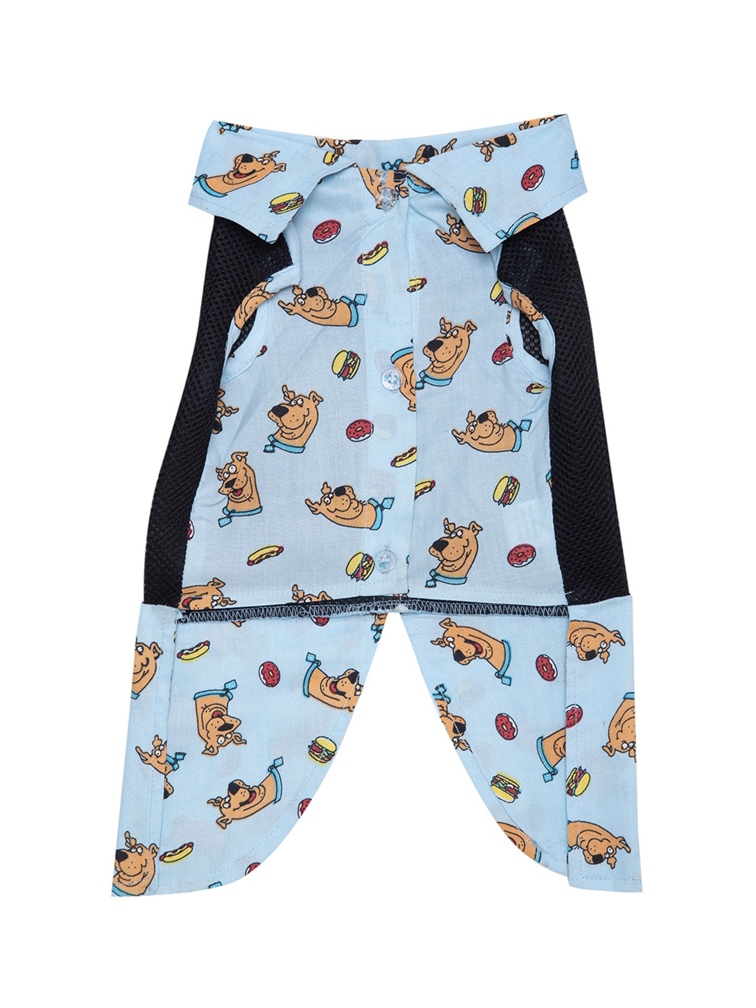 Lulala Blue 2in1 Doggie and Burger Print Dog Dress