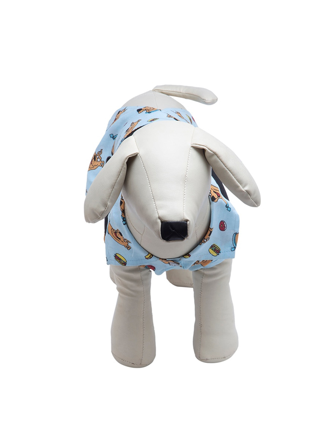 Lulala Unisex Sky Blue & Brown 2in1 Doggie & Burger Print Dog Dress with D-Ring