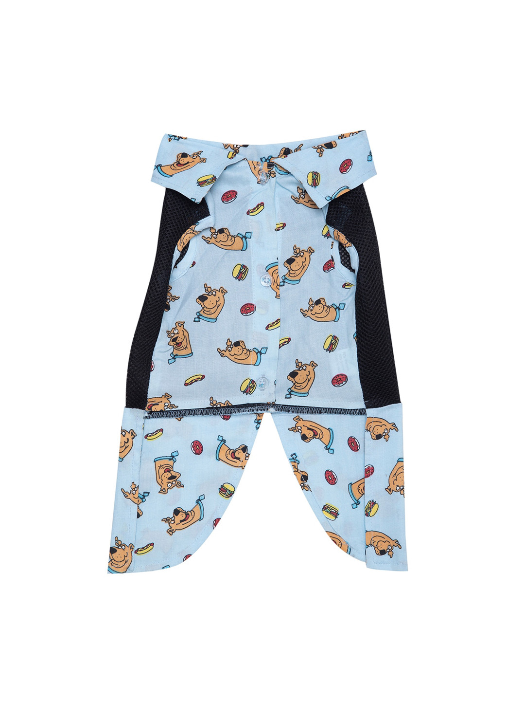 Lulala Dogs Blue & Yellow Printed Dog Dress with D-Ring