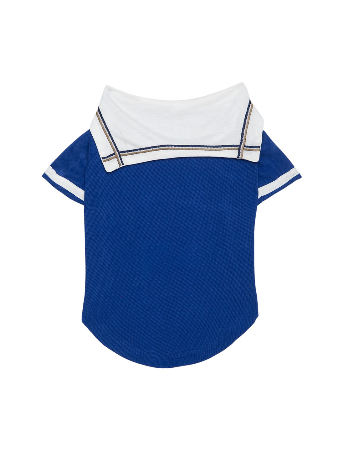 Lulala Blue & White Solid Cotton Dog Dress