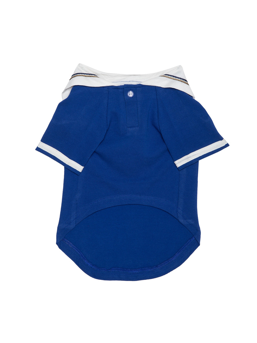 Lulala Dog Blue & White Solid Cotton T-Shirt