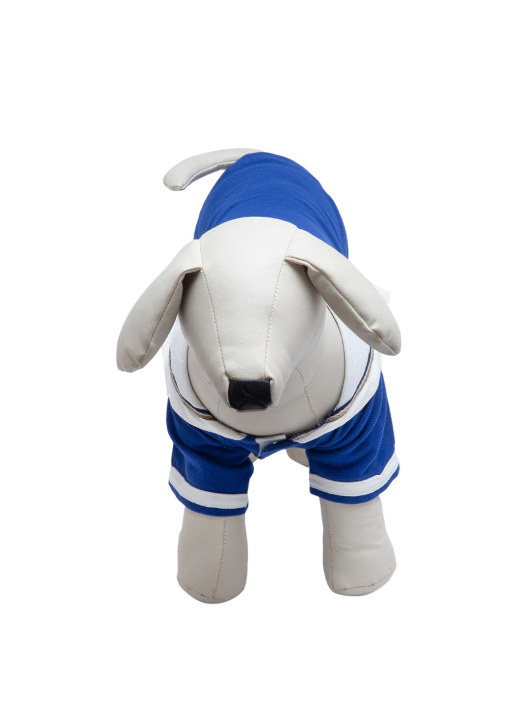 Lulala unisex Blue & White Solid Cotton Dog Dress