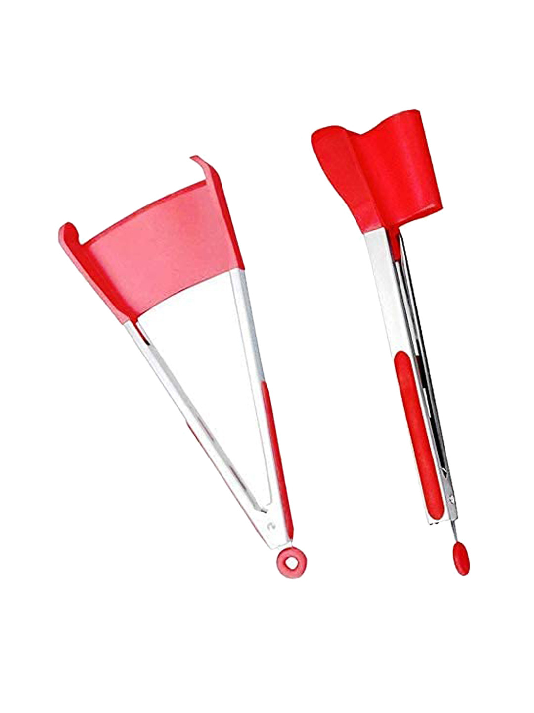 Femora Red Solid Stainless Steel Food Tong