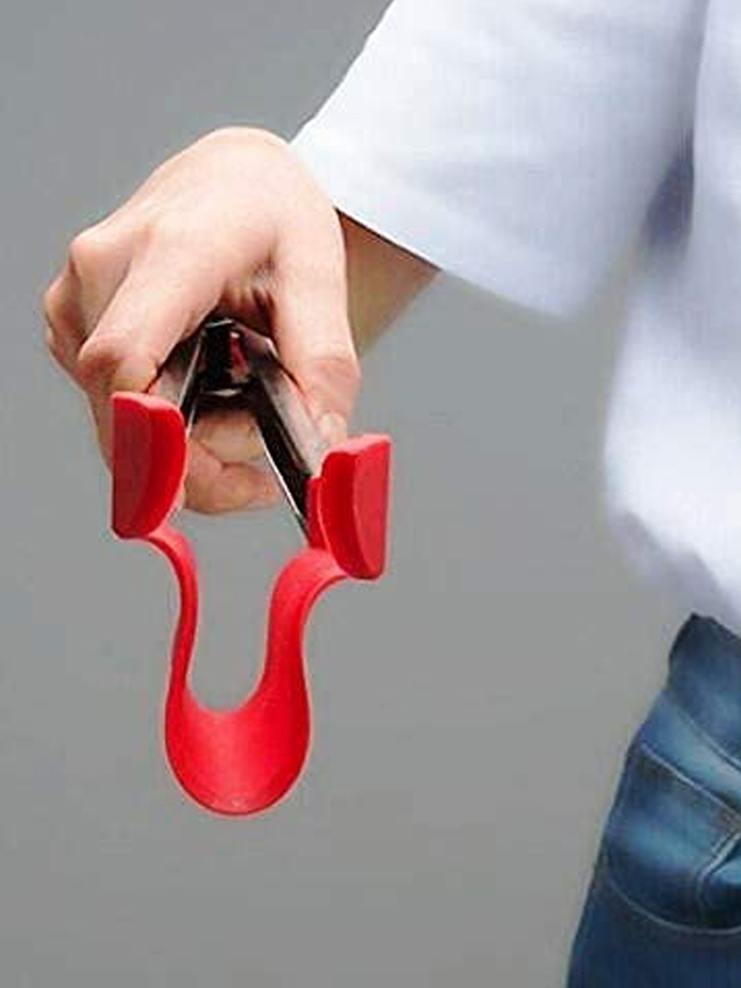 Femora Red & Silver-Toned Solid Spatula