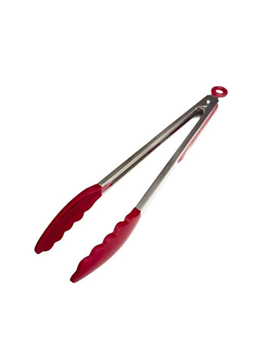 Femora Red Silicone Food Tong with Grip Handle