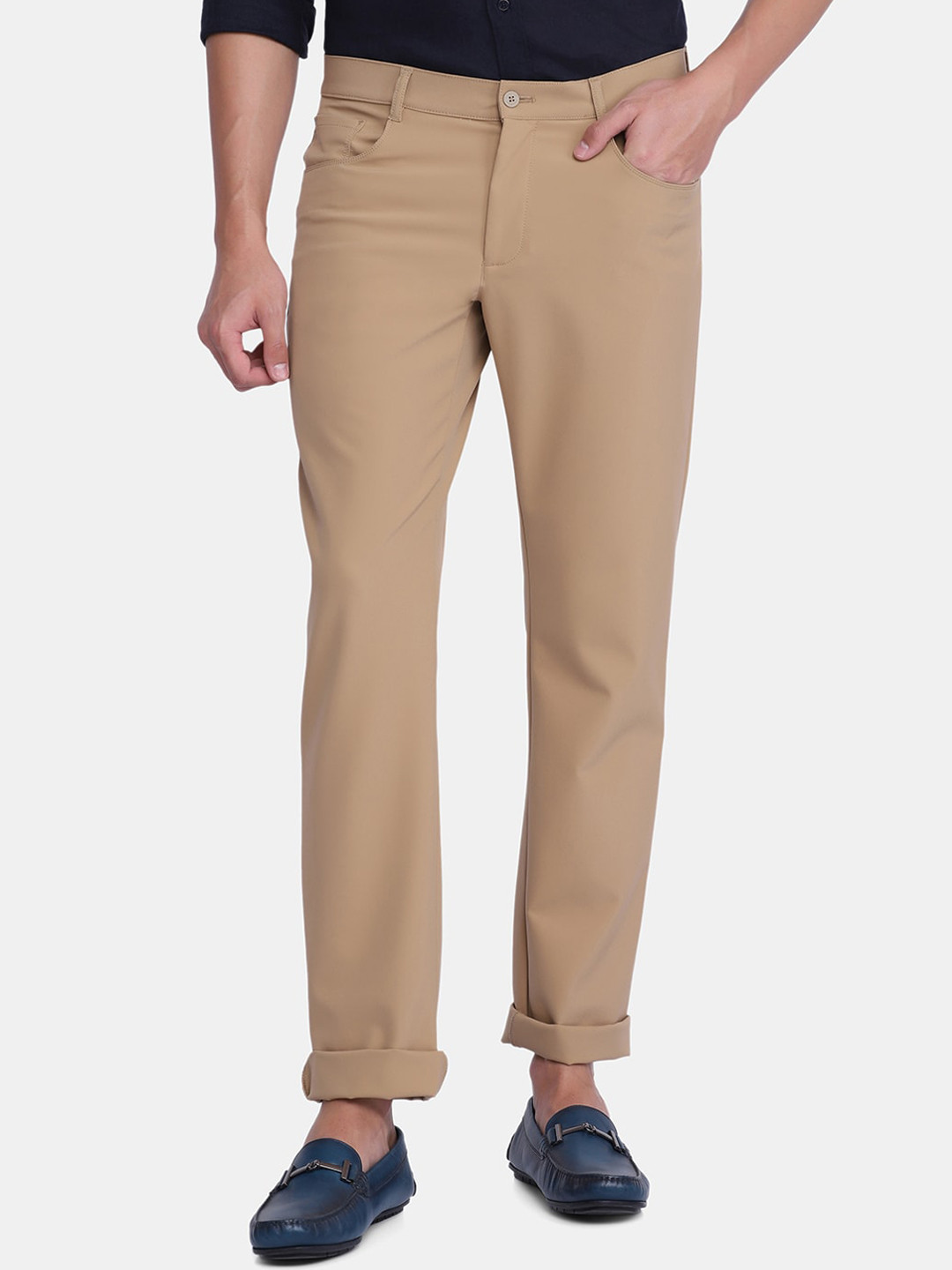 Blackberrys TechPro Men Khaki Casual Trouser